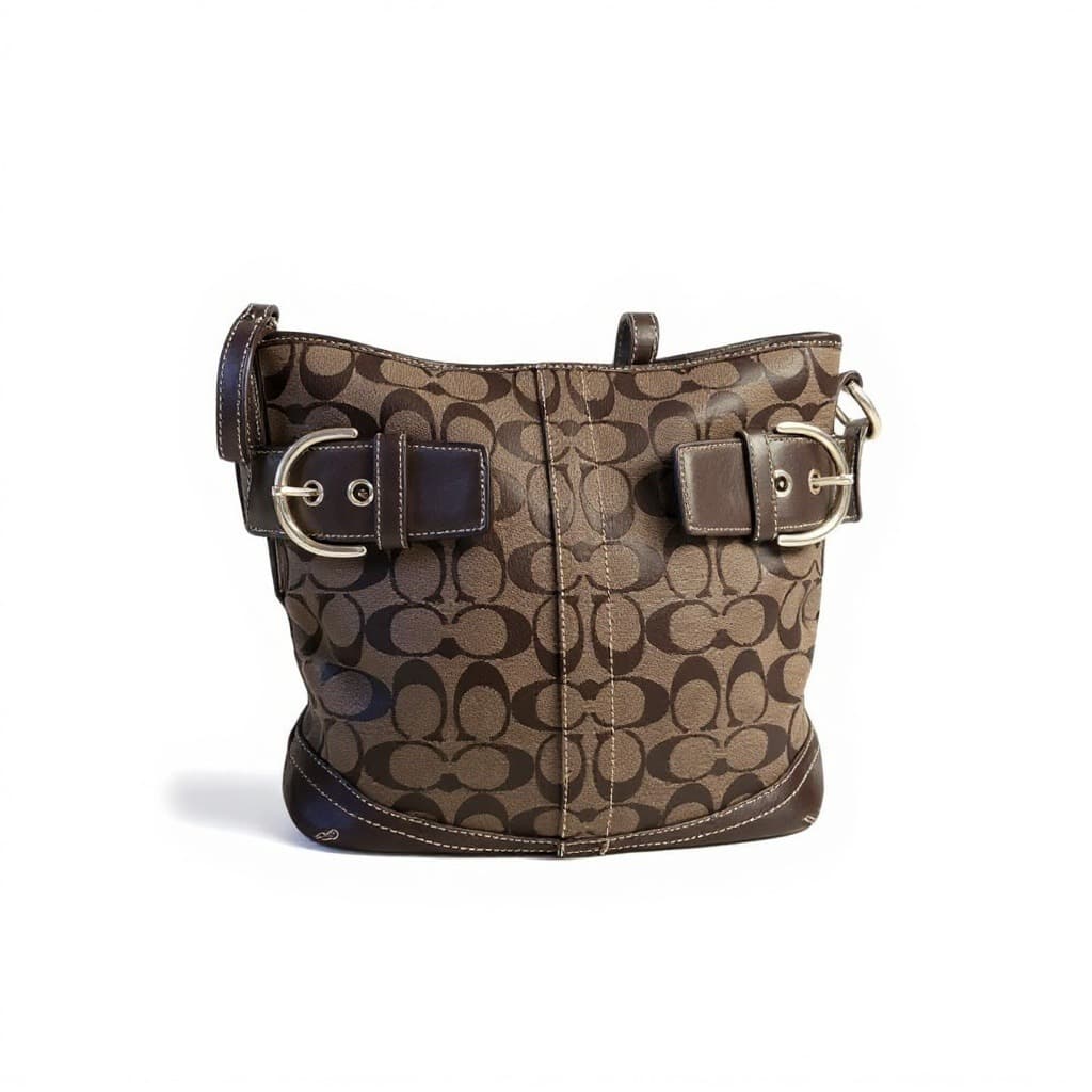 Vintage Coach Duffle Drawstring leather Bucket, Style 4022, 1990