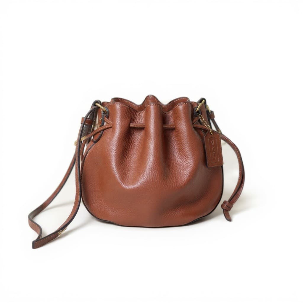 Vintage Coach Marietta Drawstring leather Clutch/Pouch, Style 4219, 1992–1993