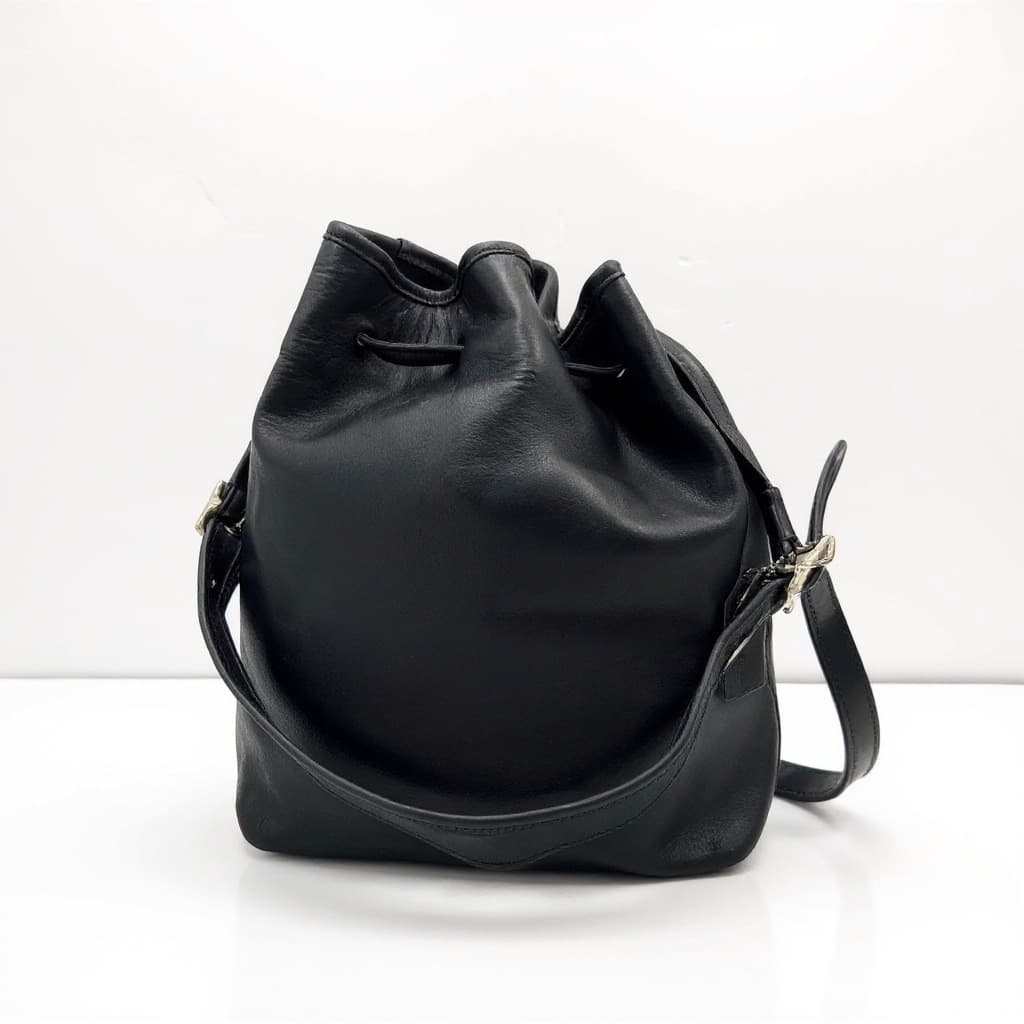 Vintage Coach Medium Drawstring Natural Grain leather Bucket, Style 4904, 1994–1995