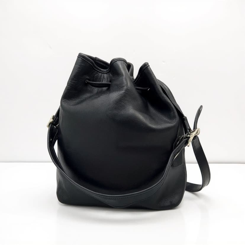 Vintage Coach Medium Drawstring Natural Grain leather Bucket, Style 4904, 1994–1995