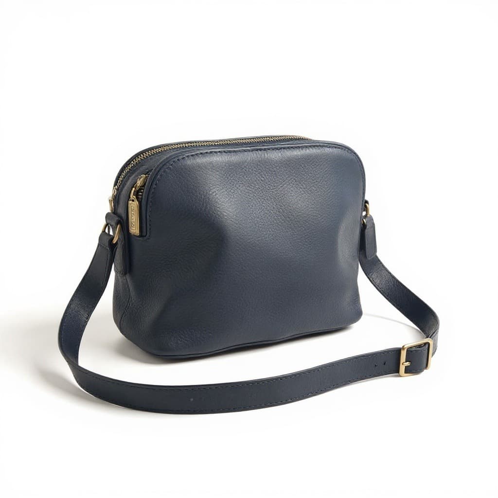 Vintage Coach Double Zip Natural Grain leather Crossbody, Style 4914, 1995–1996