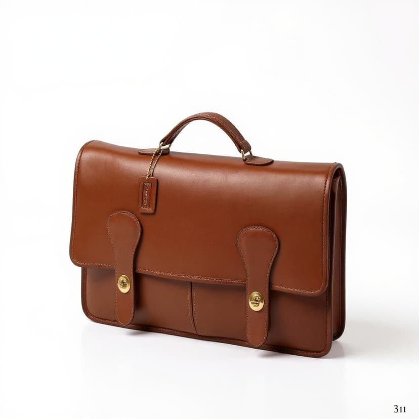 Vintage Coach Brief Bag leather Briefcase, Style 5080, 1981–1985