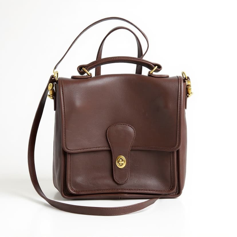 Vintage Coach Station Bag leather Crossbody, Style 5130, 1983–1999