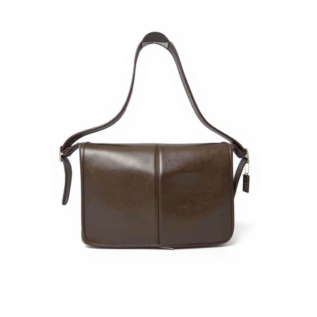 Vintage Coach Full Flap Messenger Bag leather Messenger, Style 5206, 1998–1999