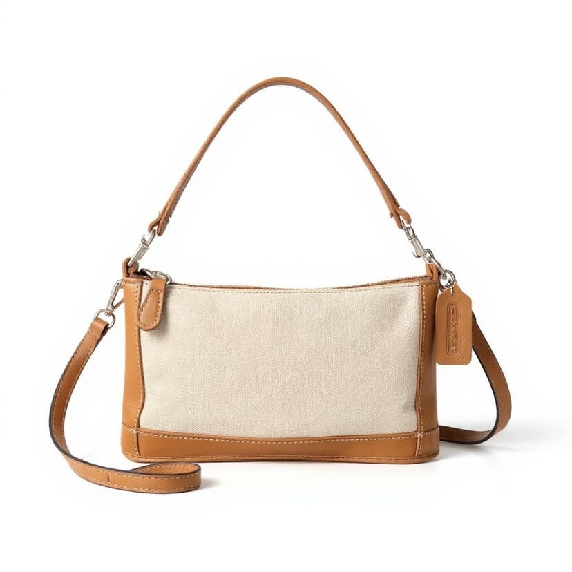 Vintage Coach Canvas Bleecker Demi Satchel leather Satchel, Style 6120, 1999