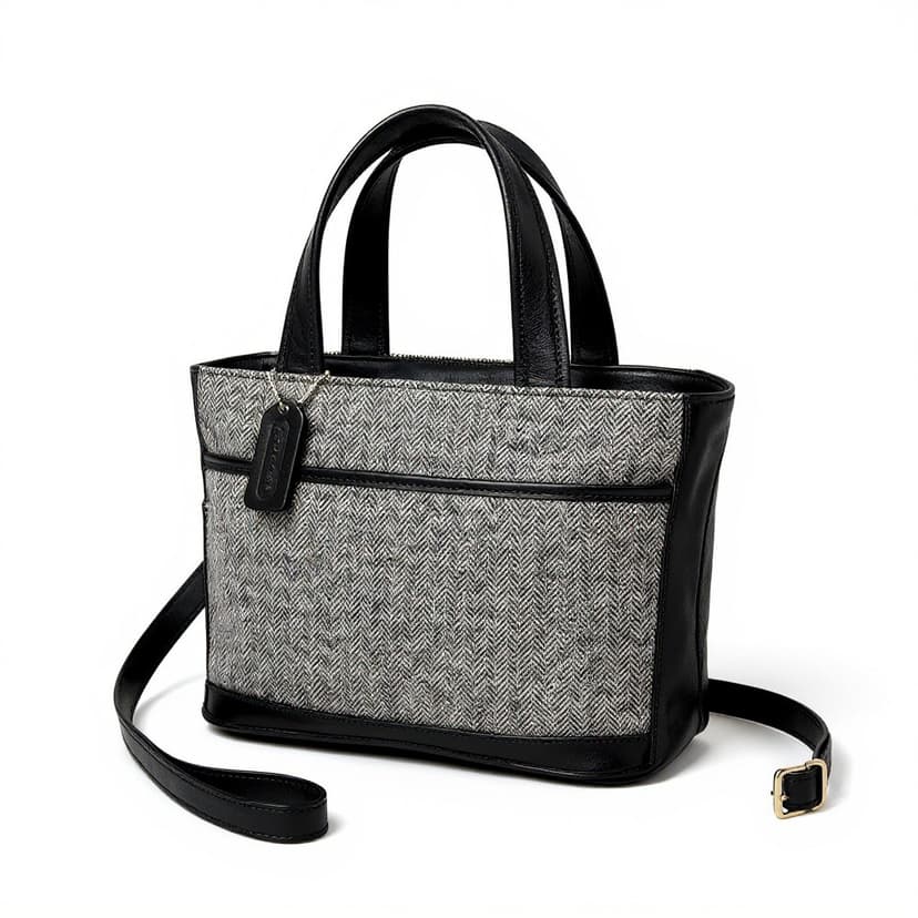 Vintage Coach Bleecker Tweed Satchel leather Satchel, Style 6126, 1999