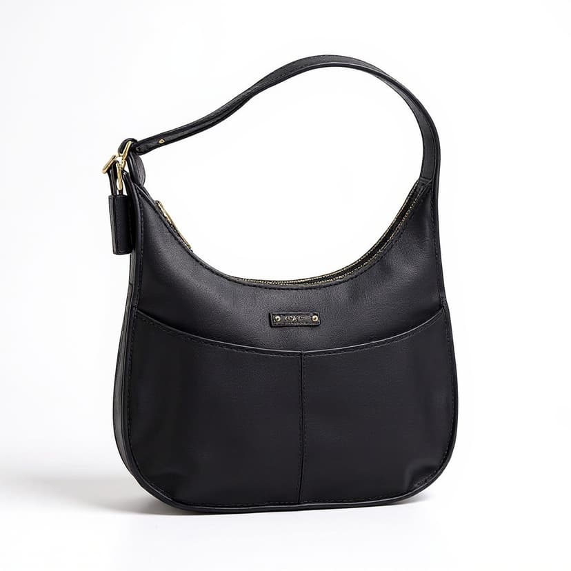 Vintage Coach Neo Pocket Zip leather Shoulder Bag, Style 6203, 1998–1999