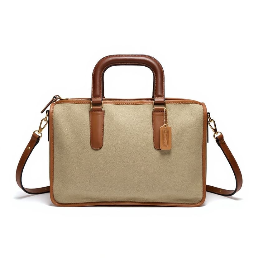 Vintage Coach Slim Satchel Large in Twill leather Satchel, Style 8430, 1986