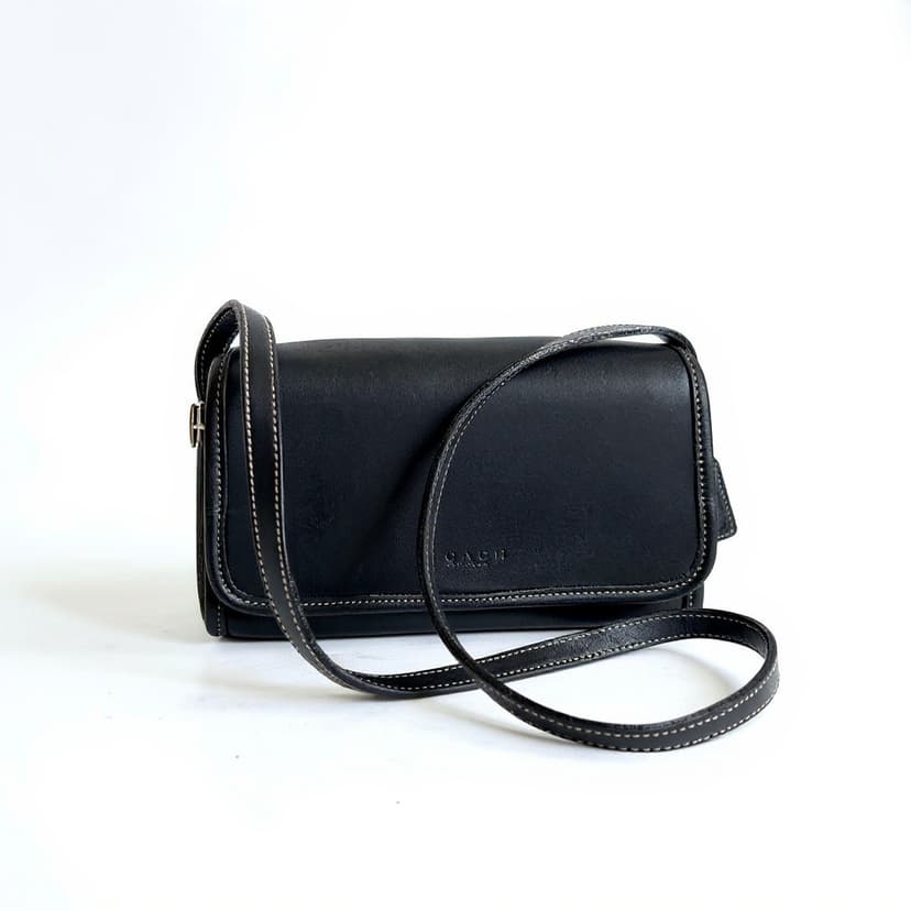 Vintage Coach Martini Flap leather Clutch/Pouch, Style 9140, 1999