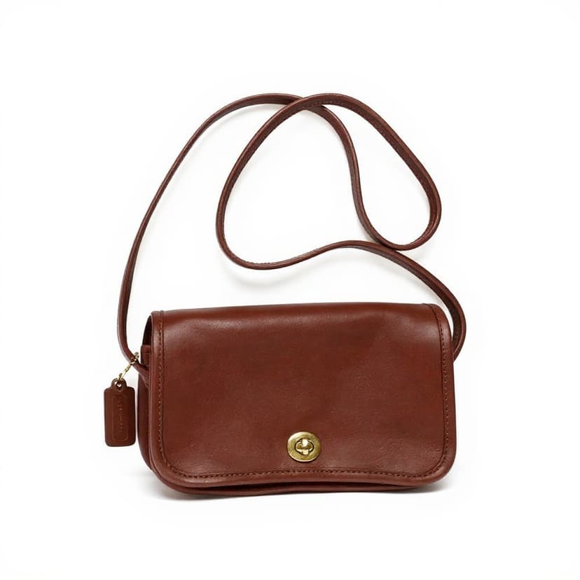 Vintage Coach Dinky Bag leather Clutch/Pouch, Style 9375, 1975–1998