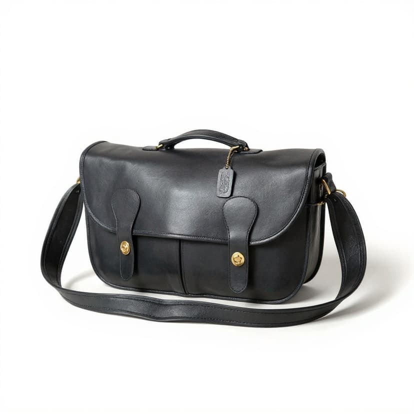 Vintage Coach Carrier Bag leather Messenger, Style 9800, 1987–1997