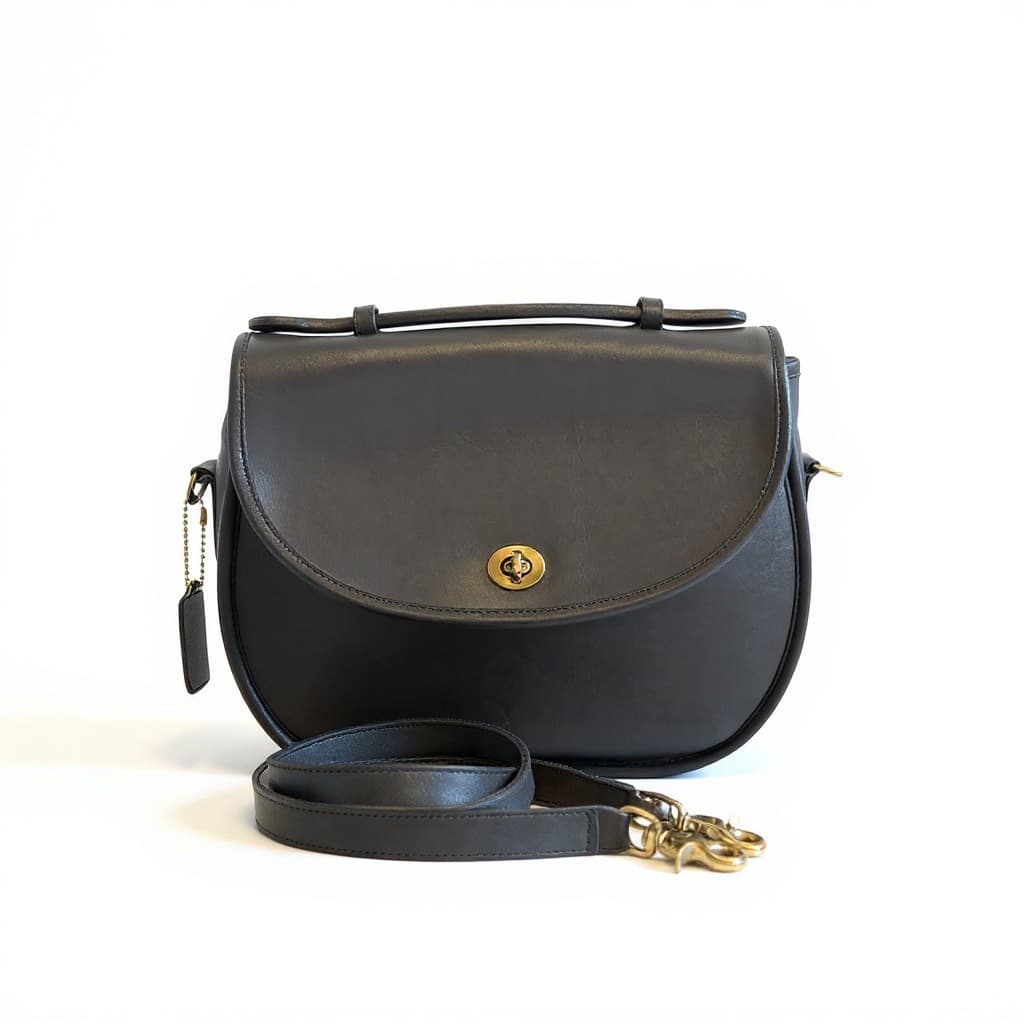 Vintage Coach Plaza Bag Large leather Crossbody, Style 9865, 1989–1991