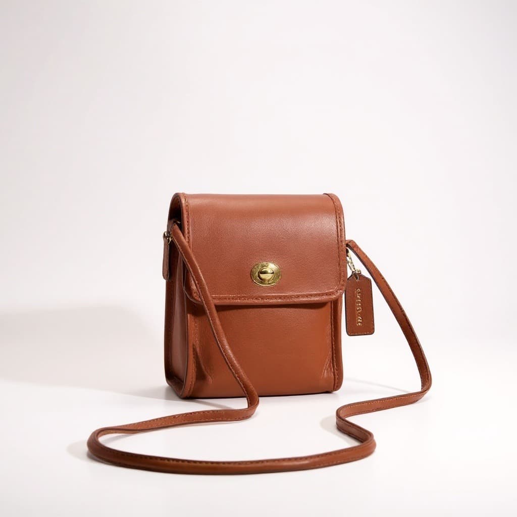 Vintage Coach Scooter Bag leather Clutch/Pouch, Style 9893, 1991–1997
